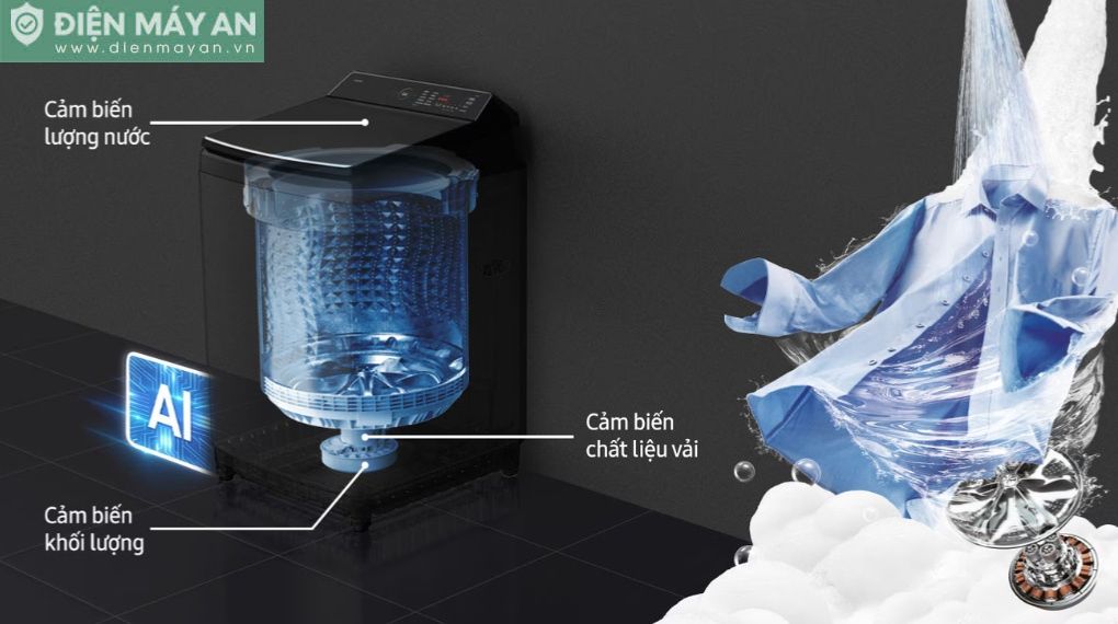 Máy giặt Samsung Inverter 15 kg WA80F15B6BSV